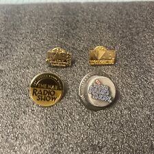 4 USED Vintage The NAB Radio Show/NAB Lapel Pins. A nice Mixed Lot. Please LOOK picture