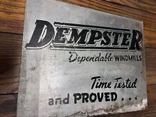 Vintage Dumpster Windmill Advertising Sign Antique Farm Engine Well Pump Motor H picture