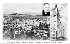 Portland OR First Baptist Church Weldon Wilson Pastor Oregon postcard HQ17 picture