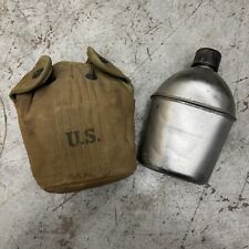 US Army Canteen Cover WW2 40s Vtg 1943 Scott MFG 1942 picture