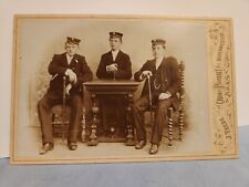 Old Foreign Occupational Cabinet Photo - 3 Men In Uniform - Hohenwestedt picture
