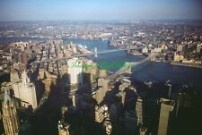 1977 35mm slide.  Superb view of Manhattan from World Trade Center roof. picture