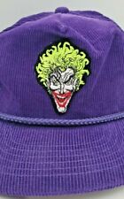 The Joker Hat 80s Strapback Purple Corduroy Cap   DC Comics   Batman Vintage picture