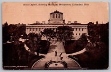 State Capitol Mckinley Monument Columbus Ohio 1913 Postcard picture