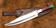 CUSTOM HANDMADE STEEL D2 MIRROR POLISHED BLADE BOWIE KNIFE MICRTA HANDLE# H-226 picture