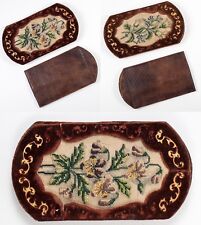 Antique French Embroidered Cigar Cheroot Case, Spectacles Etui, Gold Embossed picture