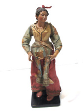 Antique 18th c. Neapolitan Creche Female Figure Original Clothes picture