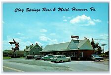 c1960 Exterior Clay Springs Rest Motel Hanover Virginia Vintage Antique Postcard picture