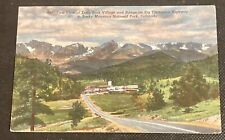 Vintage Linen Postcard Estes Park Village, CO picture