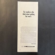 1964 Tar Gard Cigarette Filter PRINT AD For Smokers Who Think About Quitting picture