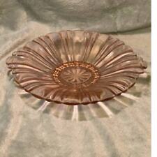 Vintage Anchor Hocking Shallow Cafe Pink Depression Glass Scalloped Edge Bowl picture