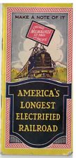 1933 CHICAGO MILWAUKEE ST PAUL & PACIFIC ELECTRIFIED RAILROAD POCKET MEMO BOOK picture