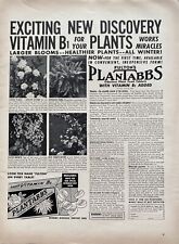 Vtg Print Ad 1939 Fulton's Plantabbs Odorless Plant Food Tablets Retro Garden picture