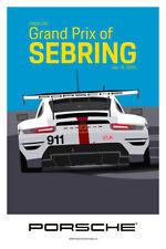 AWESOME 2020 GRAND PRIX OF SEBRING PORSCHE POSTER picture