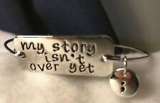 my story isn’t over yet ; Semicolon Silver Bangle Bracelet Suicide Awareness picture