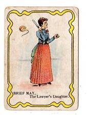 1897 BRIEF MAY*THE LAWYER'S DAUGHTER*DR BUSBY'S GAME CARD picture
