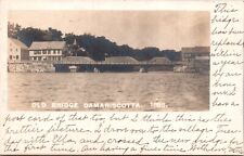 RPPC 1900s Old Bridge Damariscotta ME Postcard Posted Undivided Back  picture