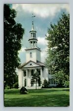 Akron OH, Tallmadge Village Green, Congregational Church, Ohio Vintage Postcard picture