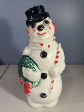 Vintage 1968 Empire Plastic Corp. 13” Blow Mold SNOWMAN No Light/Cord AS-IS picture