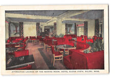 Biloxi Mississippi MS Postcard 1951 Hotel Buena Vista Interior View Marine Room picture
