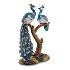Jere Luxury Giftware, Bejeweled ROMEO & JULIET Peacock & Peahen Lovers Trinket B picture