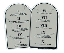 Magnetic Bumper Sticker - 10 Commandments on Stone Tablets - Religious Magnet picture