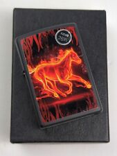 Zippo 28304 FIERY FLAMING HORSE on Black Matte Windproof Lighter - DEC (L) 2012 picture