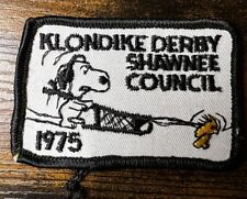 Vintage Klondike Derby Shawnee Council 1975 Patch BSA Snoopy & Woodstock picture