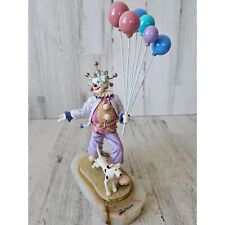 Ron Lee pepe clown dog balloons pastel walking circus Gold vintage 2000 picture