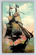1920 Commodore Perry Flagship Niagara War of 1812 Posted Put in Bay OH Postcard picture