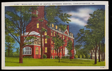 Vintage Postcard 1930-45 Martha Jefferson Hospital at Night, Charlottesville, VA picture