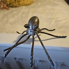 Vtg OCTOPUS Handcrafted Artisan Metal Art Welded Nails Steampunk Figurine 8