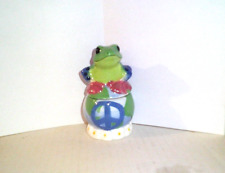 Westland Stackable Magnet Peace on Earth Frog Salt & Pepper Shakers  Ceramic picture
