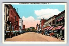 Ridgewood NJ-New Jersey, Ridgewood Ave Business Section, Vintage Postcard picture