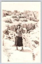 Postcard RPPC New Mexico Isleta Indian Water Carrier Pueblo Vintage Unposted picture