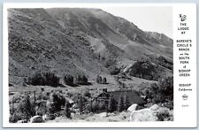 Postcard RPPC Bishop CA Lodge At Shreves Circle S Ranch South Fork Frashers R51 picture