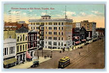 1915 Trolley, Greenbaum Kansas Avenue at 6th Street, Topeka Kansas KS Postcard picture