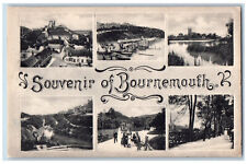 Dorset England Postcard Souvenir of Bournemouth c1910 Multiview Antique picture