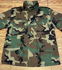 U.S. Army Cold Weather Field Coat Woodland Camouflage Large Regular Military picture