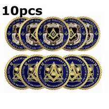 10pcs Masonic Challenge Coin Master Mason Freemasonry Brotherhood Commemorative picture