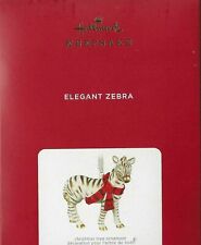 Hallmark Keepsake 2021 Elegant Zebra Premium Porcelain Christmas Tree Ornament picture