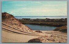 Sand Dunes along Outer Cape Cod with Bay in Background Vintage Postcard picture