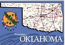 Postcard Presenting Oklahoma Map picture
