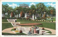Saratoga Springs, New York  Postcard Congress Spring City Park PM 1925       OO picture