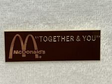 McDonalds Vintage 1970s Crew Name Tag 