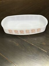 Vintage Federal Glass brand loaf pan Brown Sunflowers picture