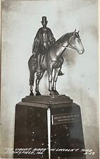RPPC Springfield Illinois Lincolns Tomb Statue Real Photo Postcard c1930 picture
