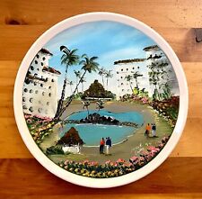Vintage Hand Painted Puerto Vallarto Plate Mexico Signed Gorge Lopez 94 picture