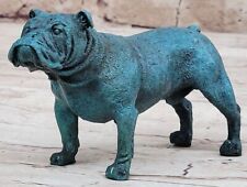 RARE Vintage Style French Bulldog pure 100% Bronze Cast Metal Patina Dog Figure picture