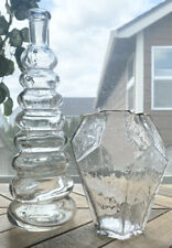vintage clear glass flower vases picture